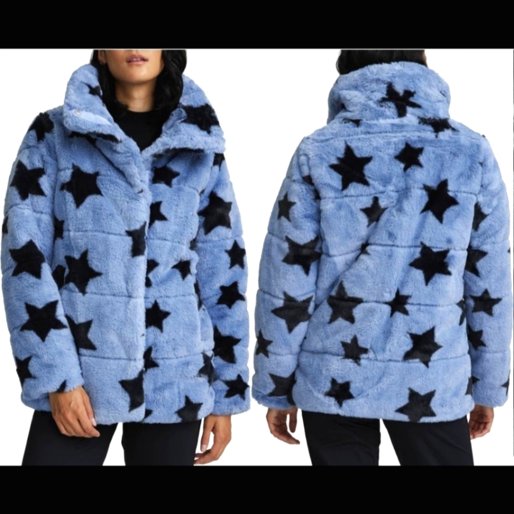 NVLT Star Faux Fur Coat